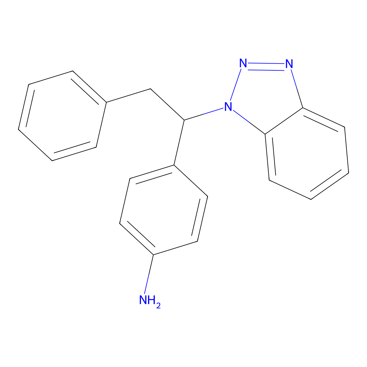 4-[1-(1H-1,2,3-Benzotriazol-1-yl)-2-phenylethyl]aniline molecular structure, CAS 153729-59-0
