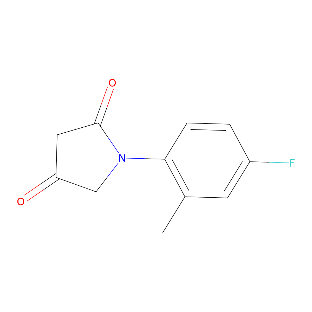 1-(4-Fluoro-2-methylphenyl)pyrrolidine-2,4-dione molecular structure, CAS 1537294-18-0