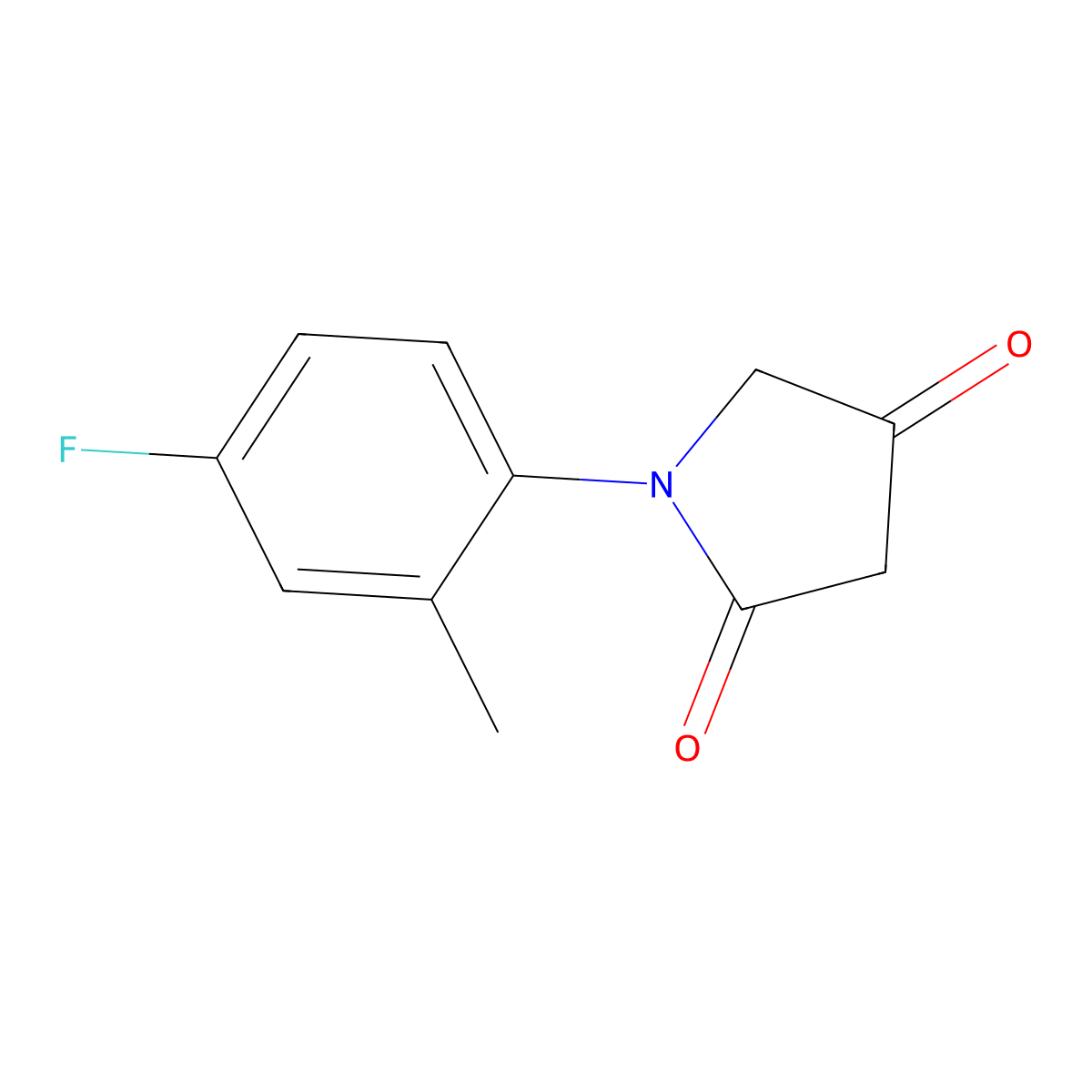 1-(4-Fluoro-2-methylphenyl)pyrrolidine-2,4-dione molecular structure, CAS 1537294-18-0
