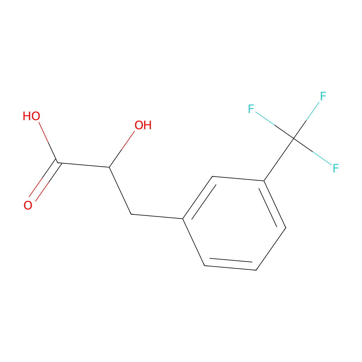 2-Hydroxy-3-[3-(trifluoromethyl)phenyl]propanoic acid molecular structure, CAS 1537294-67-9