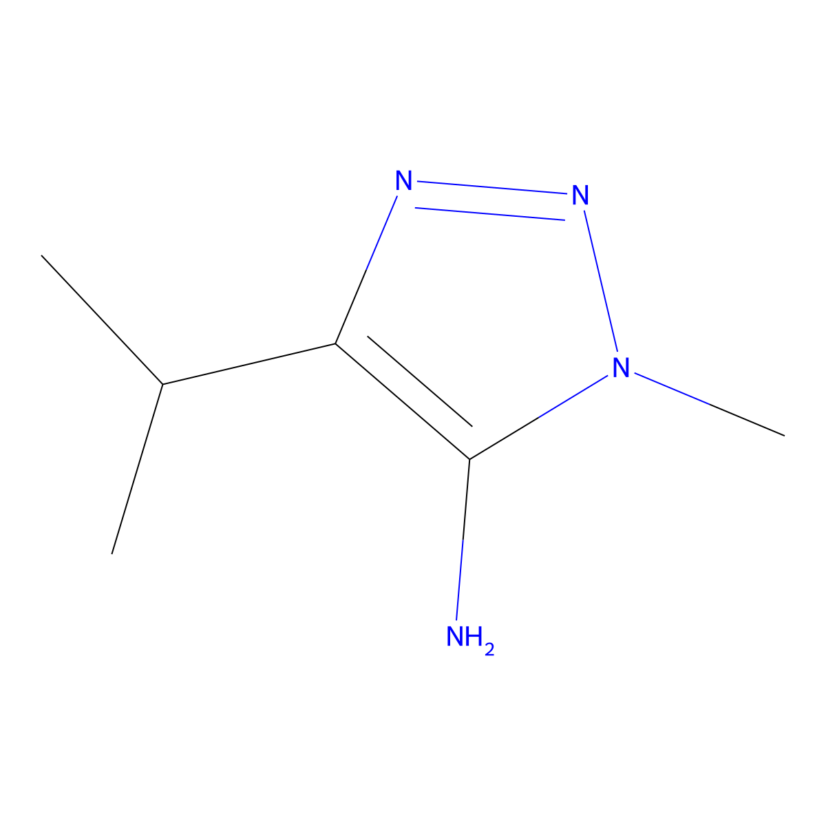 1-Methyl-4-(propan-2-yl)-1H-1,2,3-triazol-5-amine molecular structure, CAS 1537302-00-3