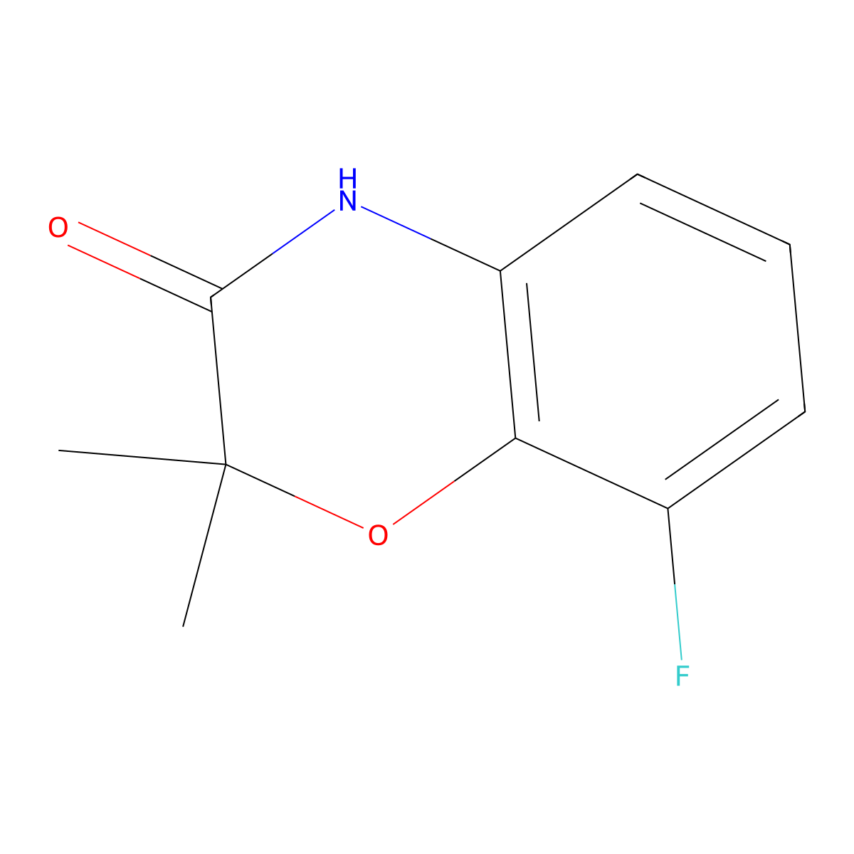8-Fluoro-2,2-dimethyl-2H-benzo[b][1,4]oxazin-3(4H)-one molecular structure, CAS 1537310-76-1