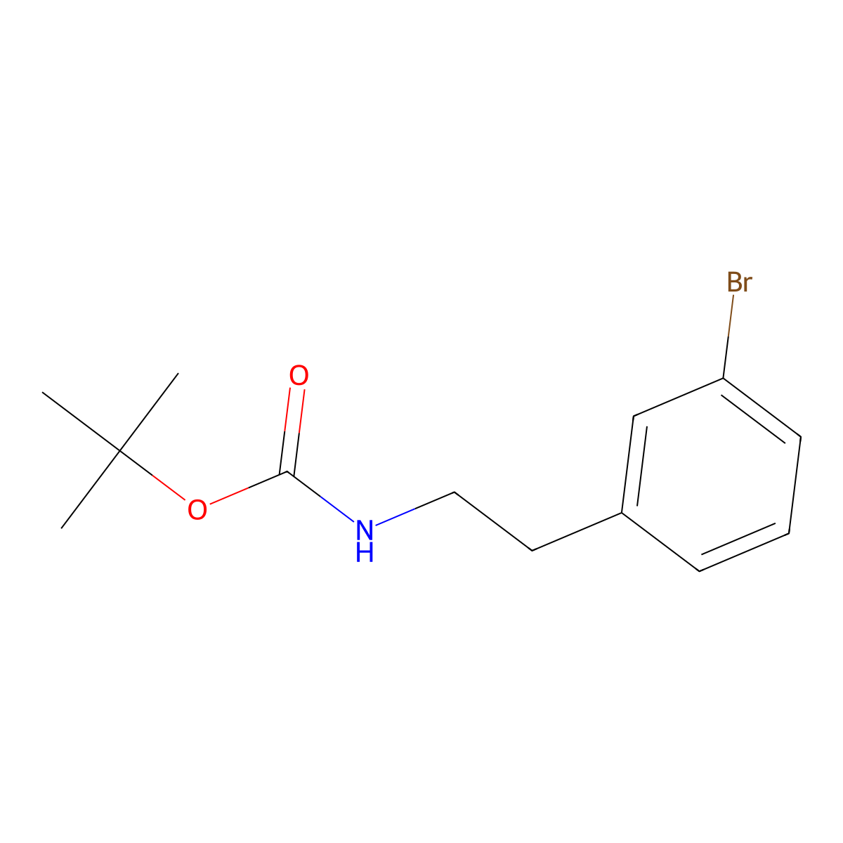 Tert-butyl 3-bromophenethylcarbamate molecular structure, CAS 153732-25-3