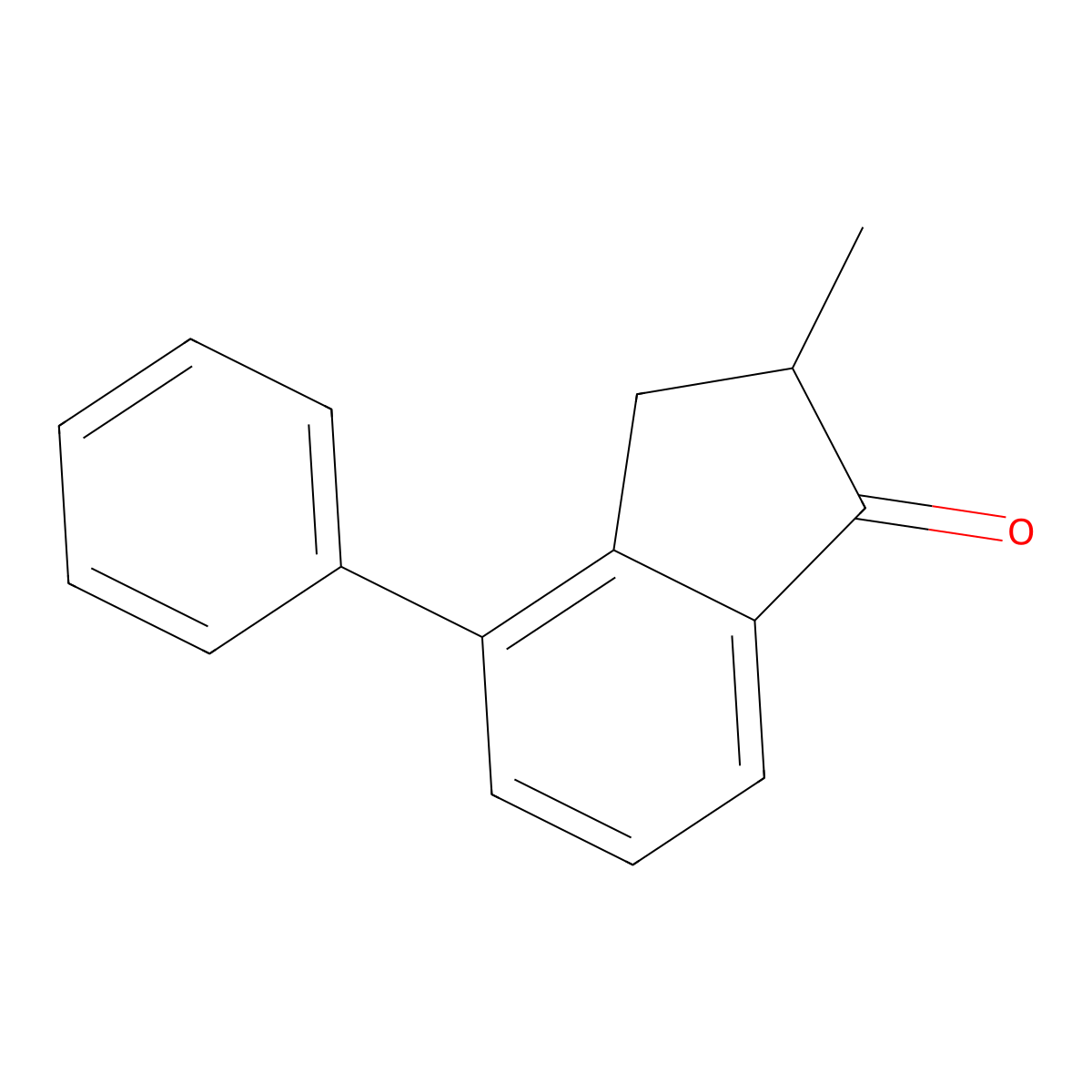 2-Methyl-4-phenyl-2,3-dihydro-1H-inden-1-one molecular structure, CAS 153733-74-5
