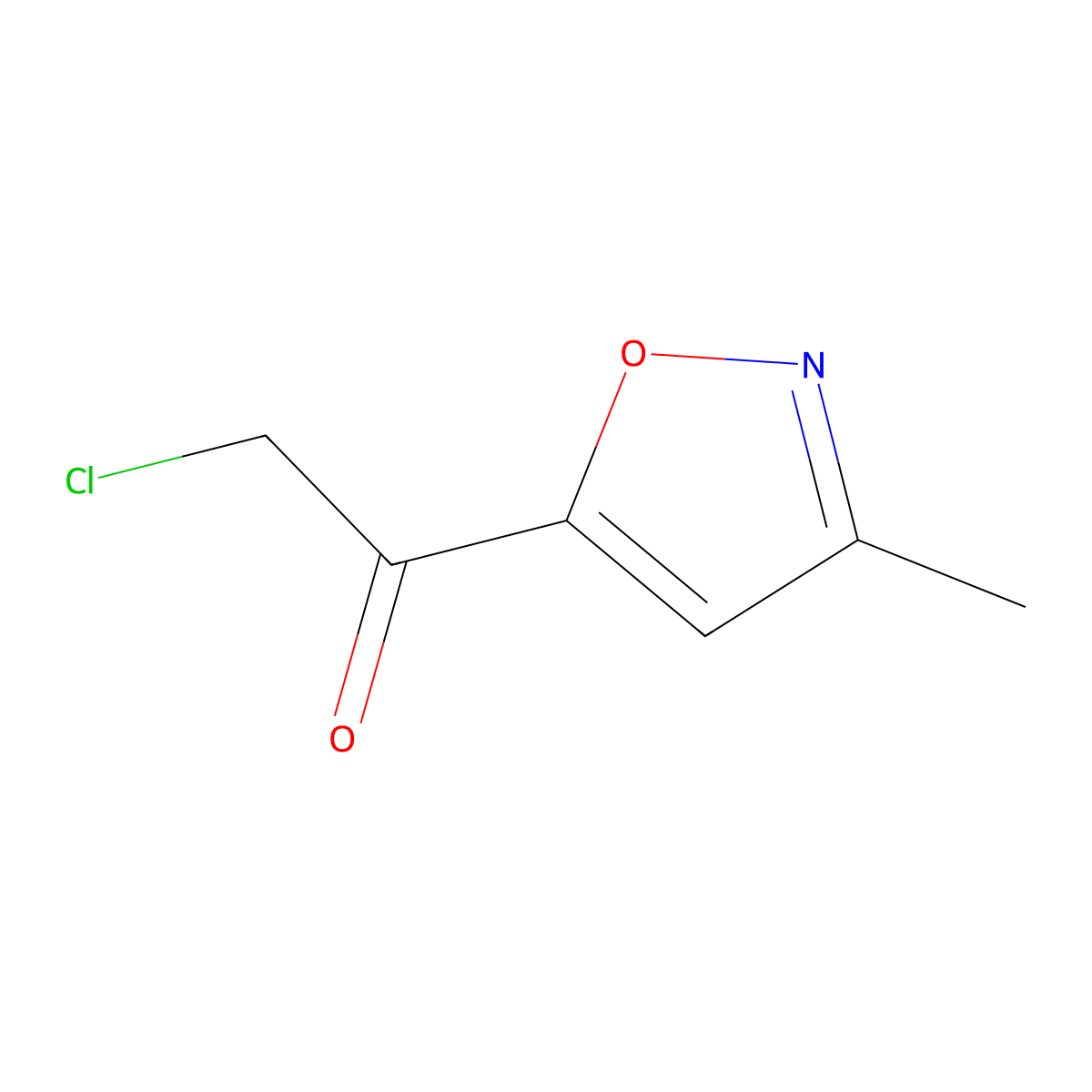 2-Chloro-1-(3-methyl-1,2-oxazol-5-yl)ethan-1-one molecular structure, CAS 1537335-29-7