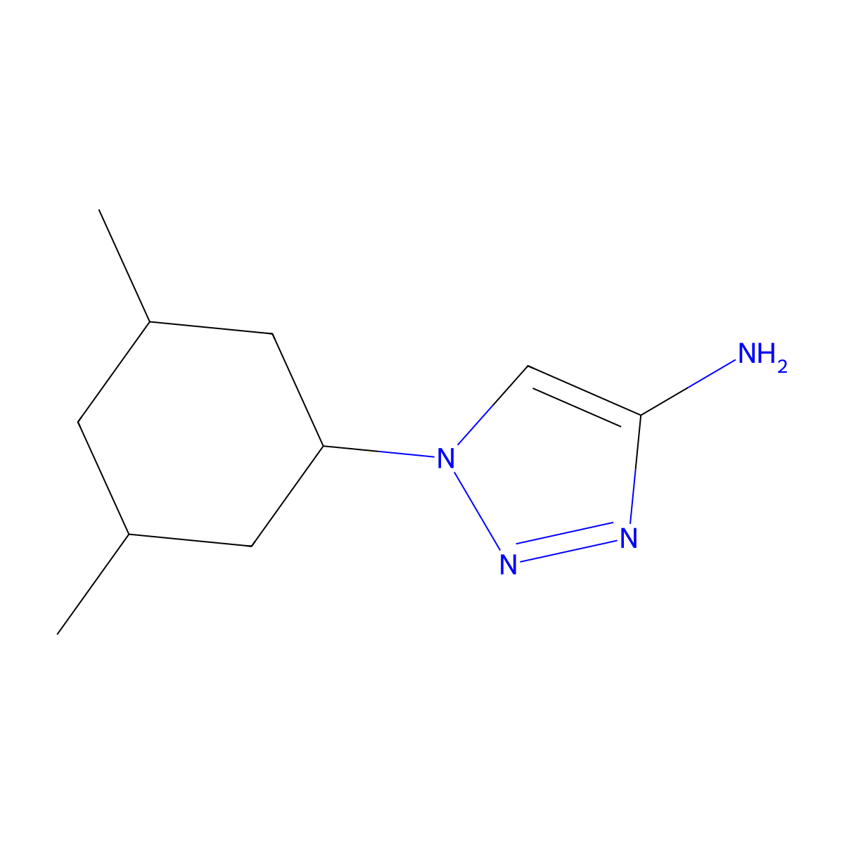 1-(3,5-Dimethylcyclohexyl)-1H-1,2,3-triazol-4-amine molecular structure, CAS 1537336-21-2