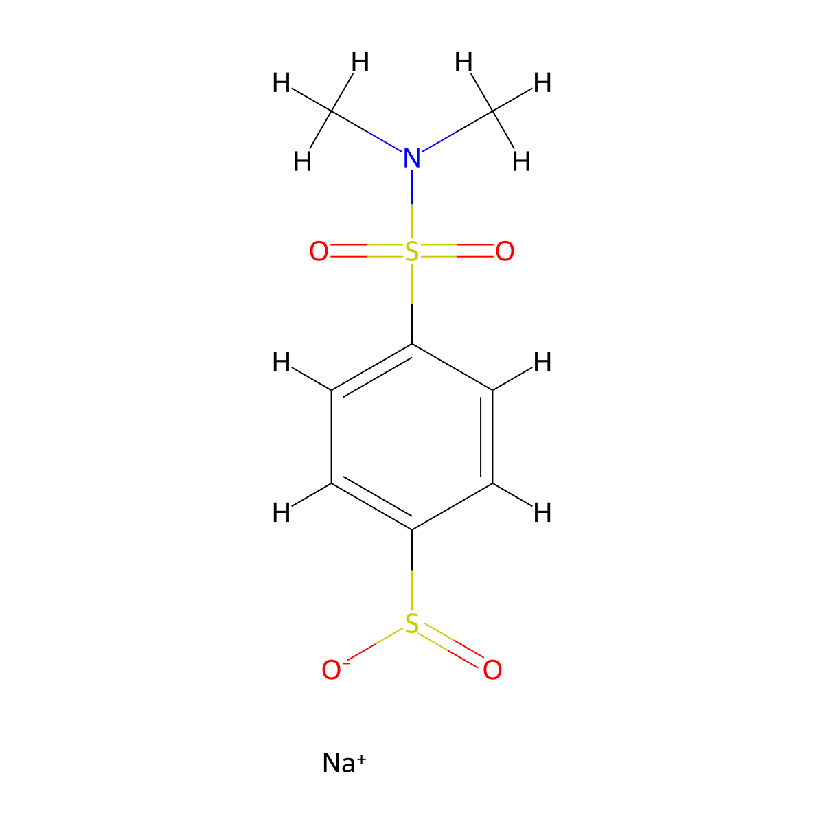 Sodium 4-(dimethylsulfamoyl)benzene-1-sulfinate molecular structure, CAS 1537337-88-4