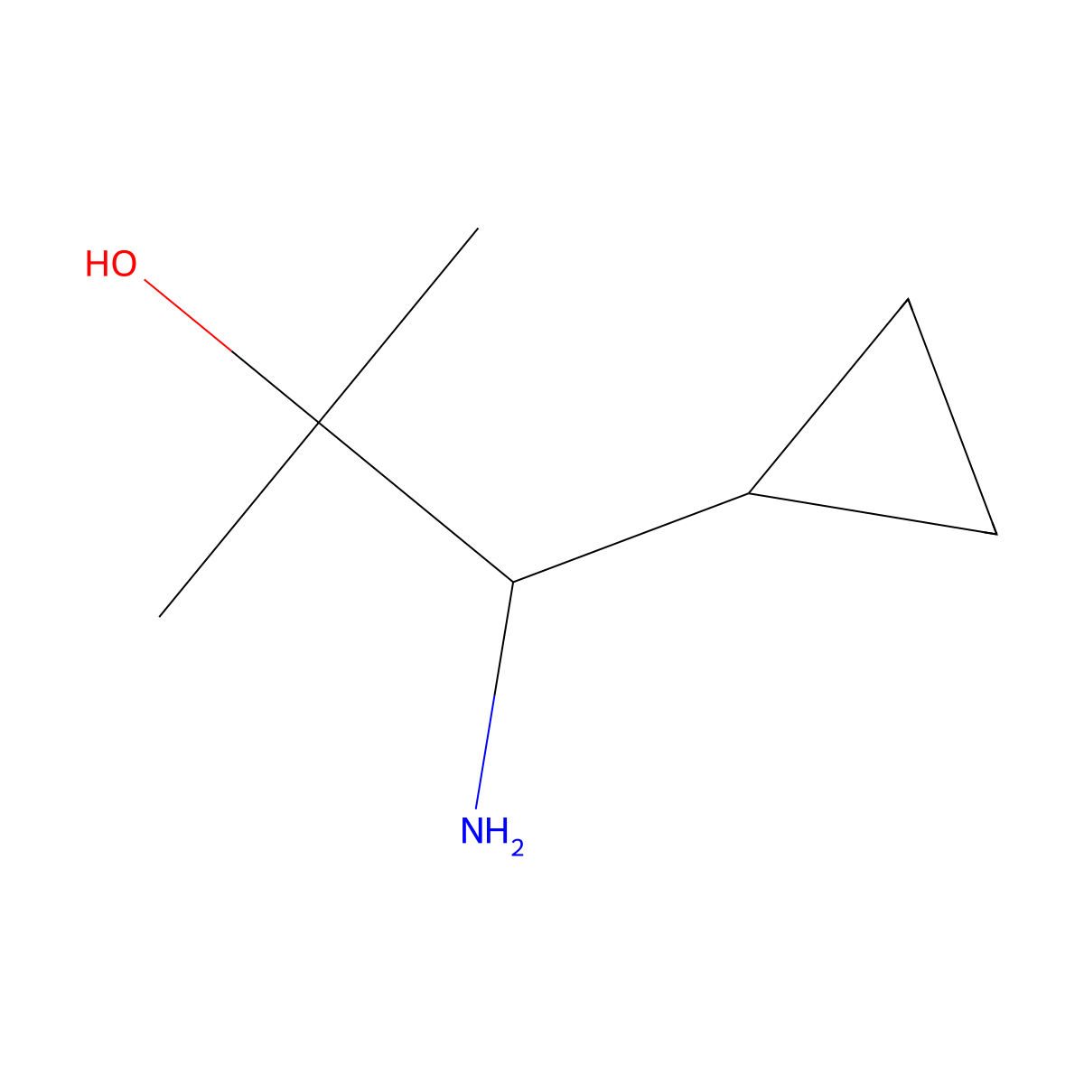 1-Amino-1-cyclopropyl-2-methylpropan-2-ol molecular structure, CAS 1537355-17-1