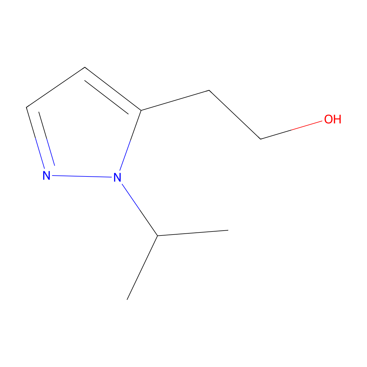 2-[1-(propan-2-yl)-1H-pyrazol-5-yl]ethan-1-ol molecular structure, CAS 1537380-49-6