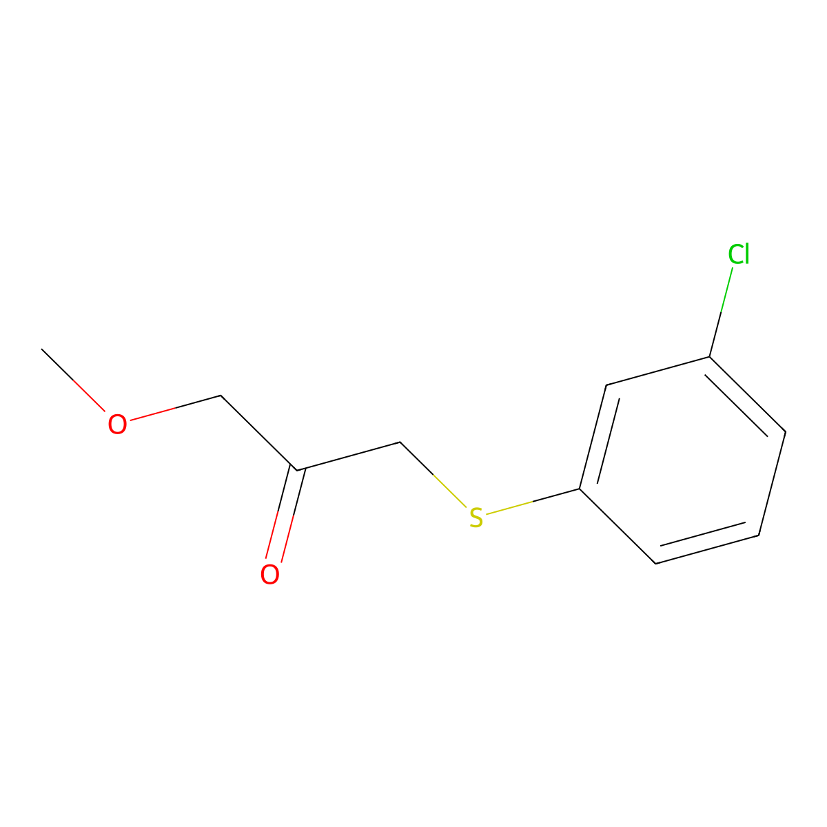 1-((3-Chlorophenyl)thio)-3-methoxypropan-2-one molecular structure, CAS 1537391-78-8