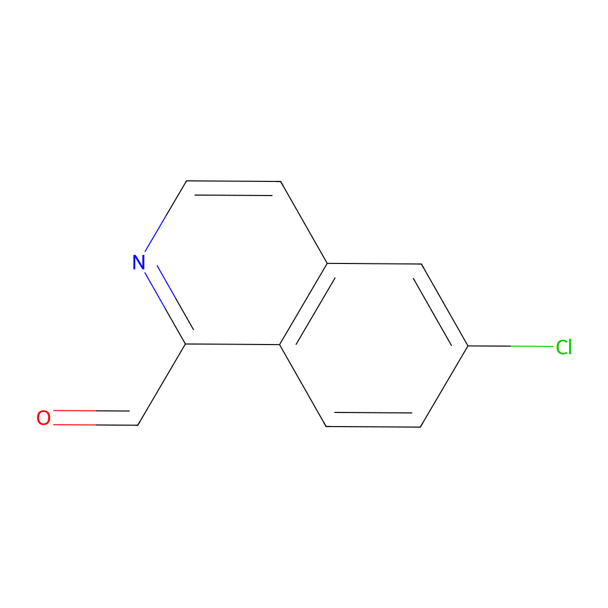 6-Chloroisoquinoline-1-carbaldehyde molecular structure, CAS 1537415-87-4