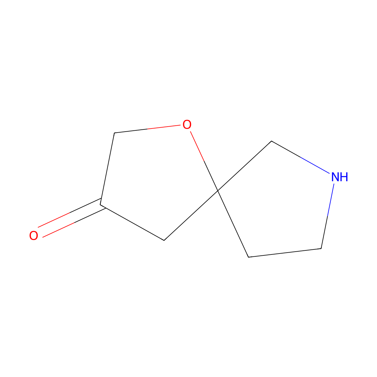 1-Oxa-7-azaspiro[4.4]nonan-3-one molecular structure, CAS 1537436-98-8