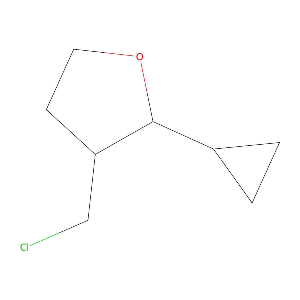 3-(Chloromethyl)-2-cyclopropyloxolane molecular structure, CAS 1537446-66-4
