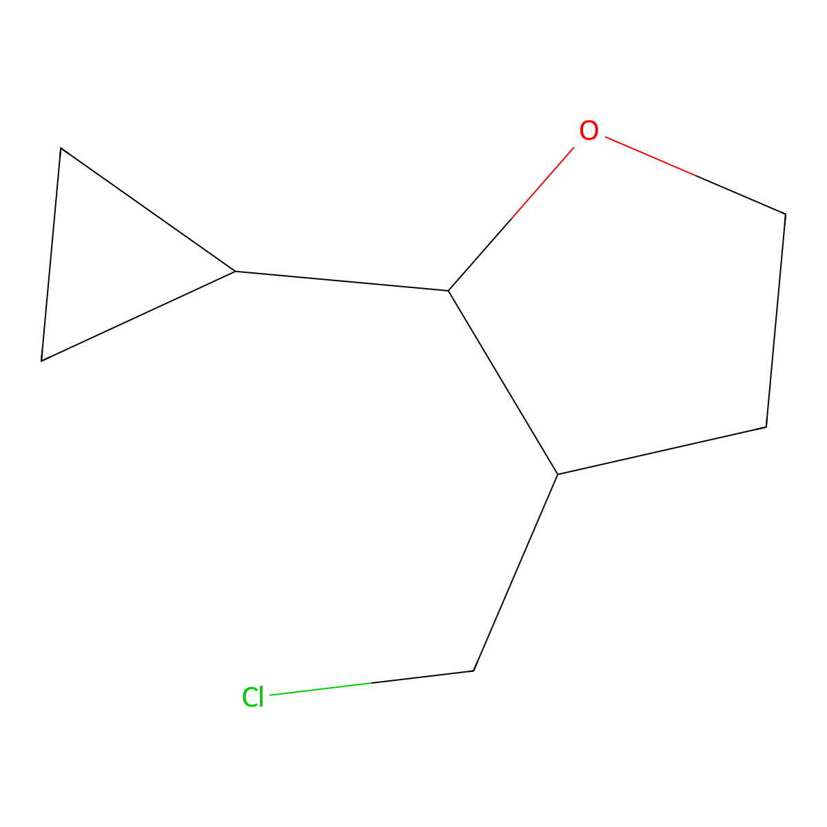 3-(Chloromethyl)-2-cyclopropyloxolane molecular structure, CAS 1537446-66-4
