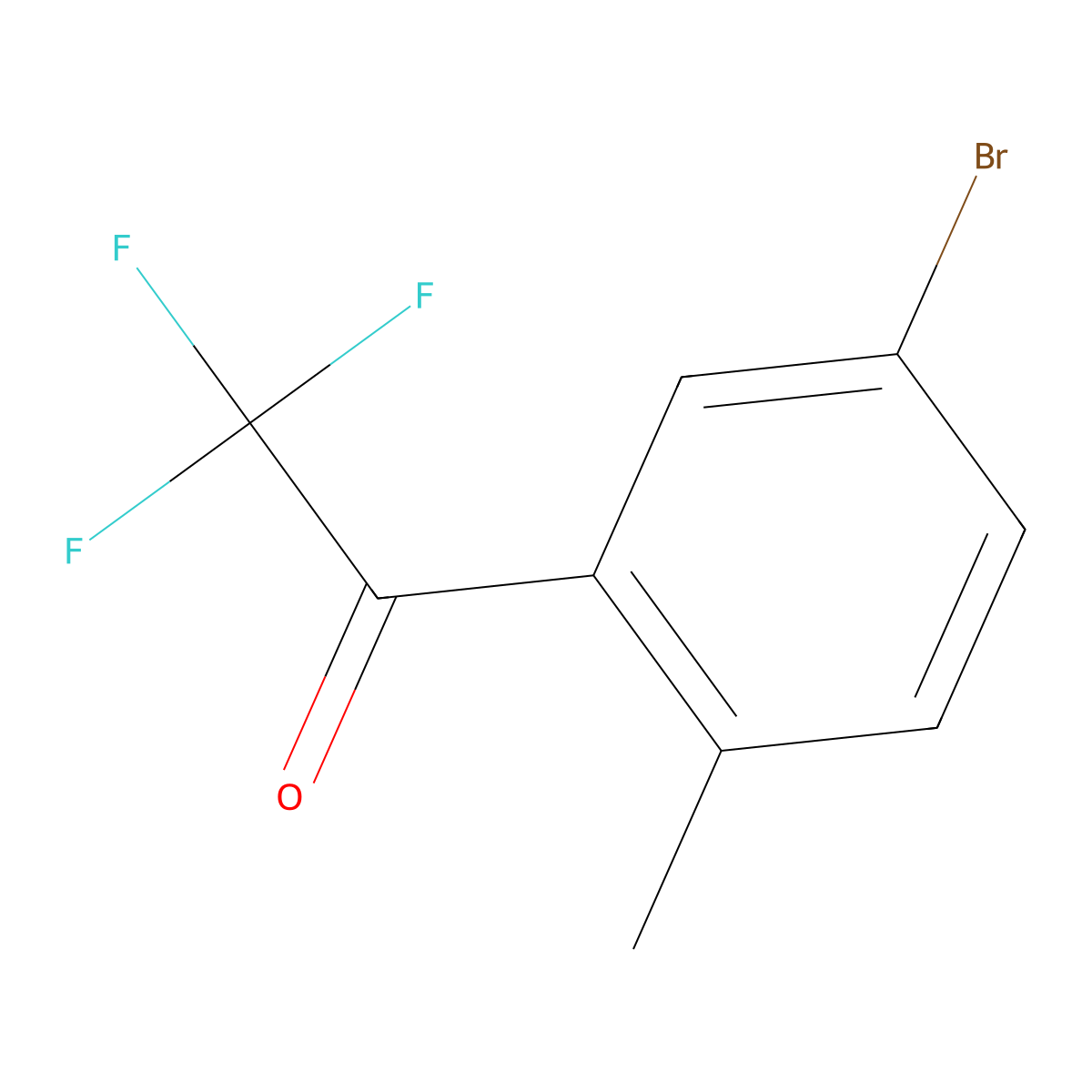 1-(5-Bromo-2-methylphenyl)-2,2,2-trifluoroethan-1-one molecular structure, CAS 1537447-67-8