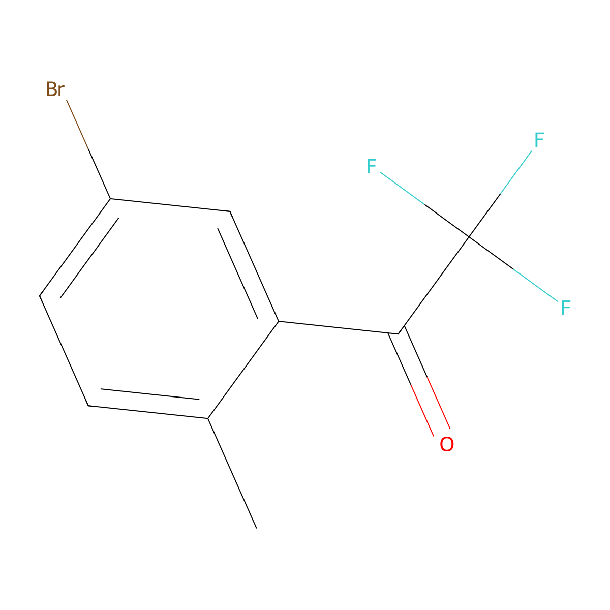1-(5-Bromo-2-methylphenyl)-2,2,2-trifluoroethan-1-one molecular structure, CAS 1537447-67-8
