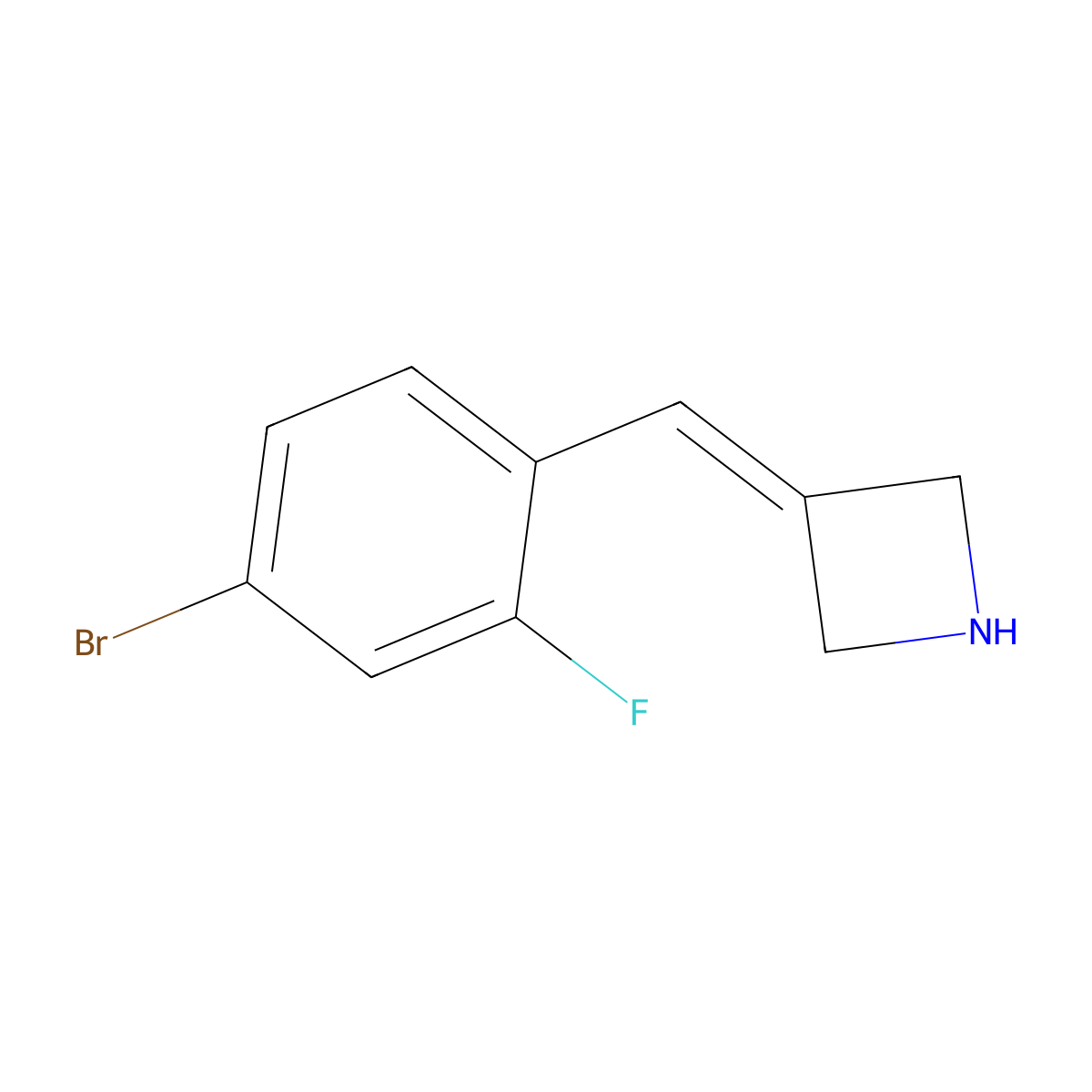 3-(4-Bromo-2-fluorobenzylidene)azetidine molecular structure, CAS 1537465-98-7