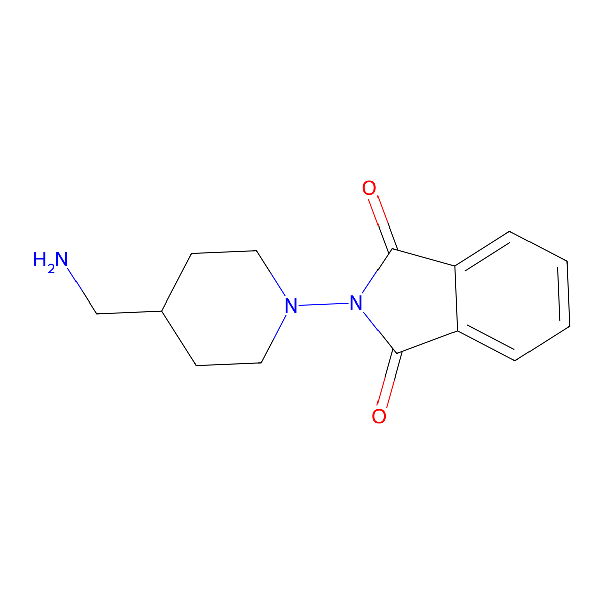2-[4-(Aminomethyl)piperidin-1-yl]isoindole-1,3-dione molecular structure, CAS 153747-01-4