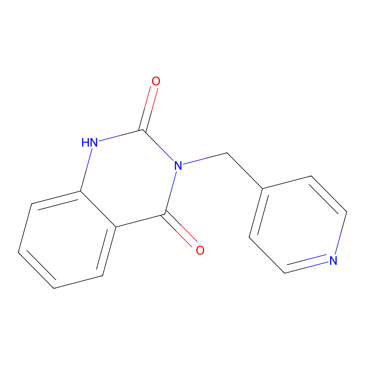 3-(Pyridin-4-ylmethyl)-1H-quinazoline-2,4-dione molecular structure, CAS 153747-31-0
