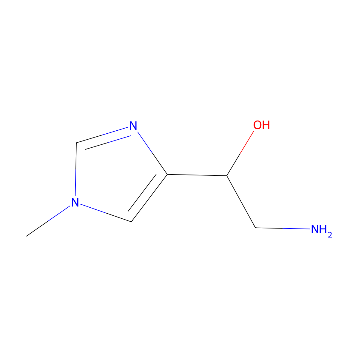2-Amino-1-(1-methyl-1H-imidazol-4-yl)ethan-1-ol molecular structure, CAS 1537473-20-3