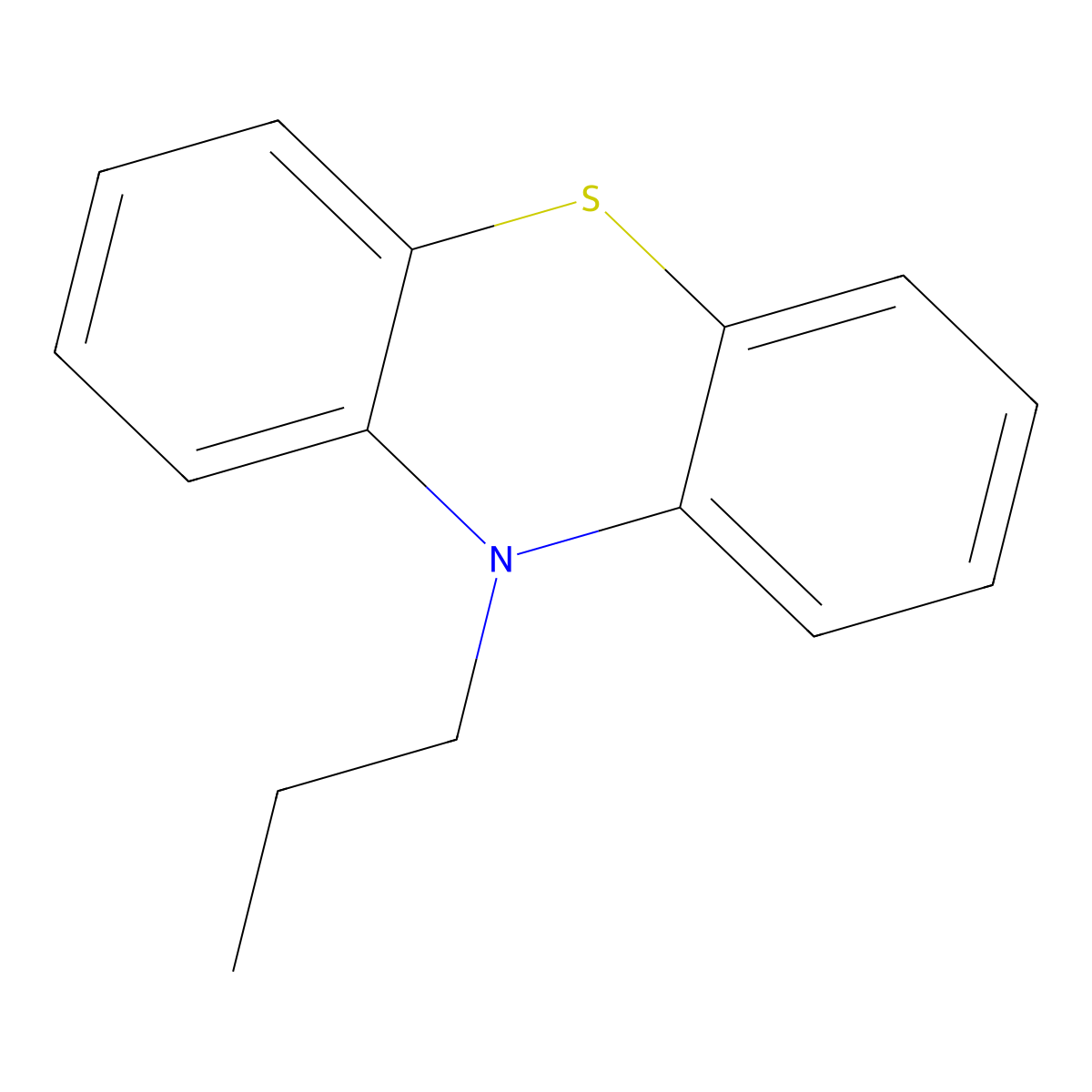 10-Propylphenothiazine molecular structure, CAS 15375-48-1