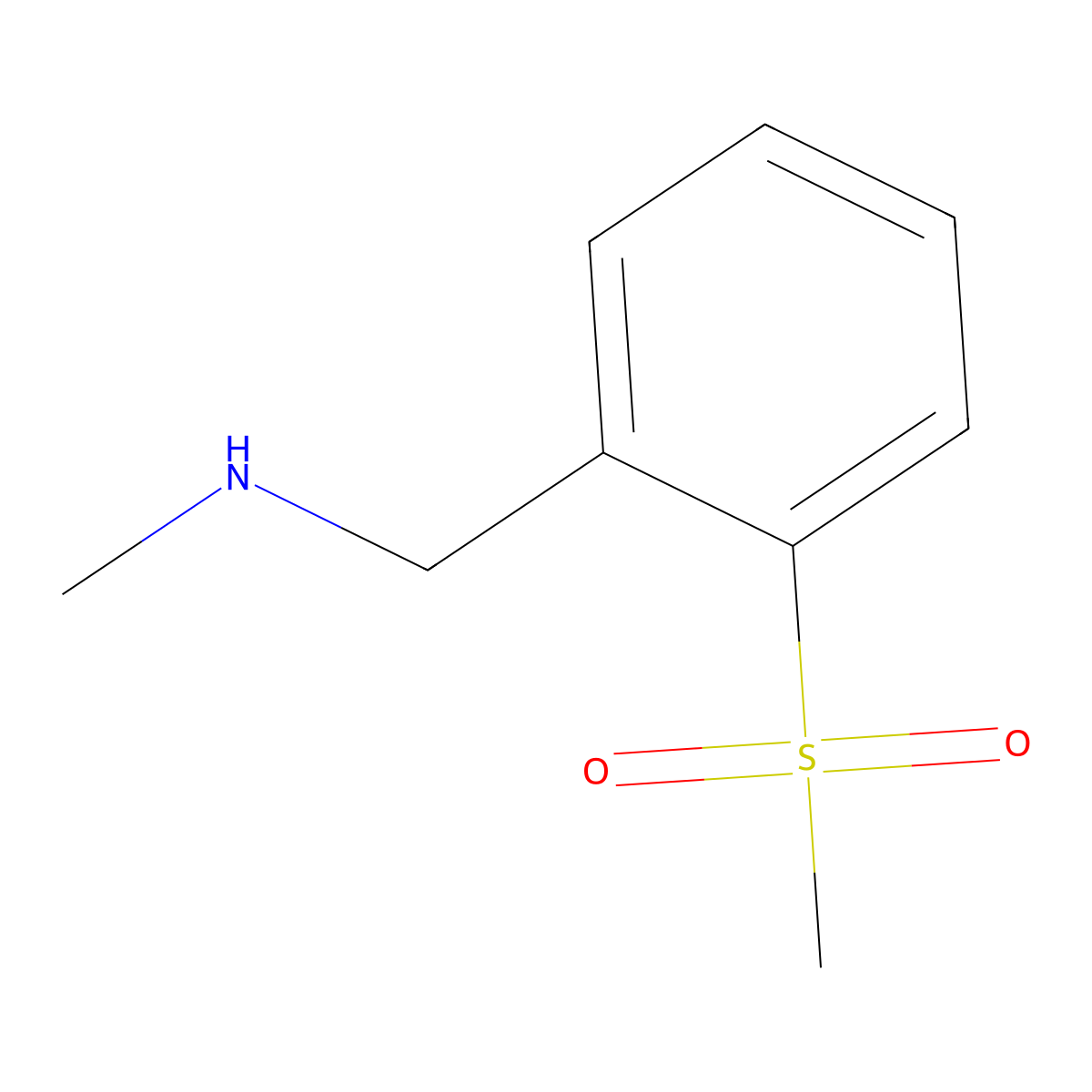 [(2-Methanesulfonylphenyl)methyl](methyl)amine molecular structure, CAS 1537500-58-5