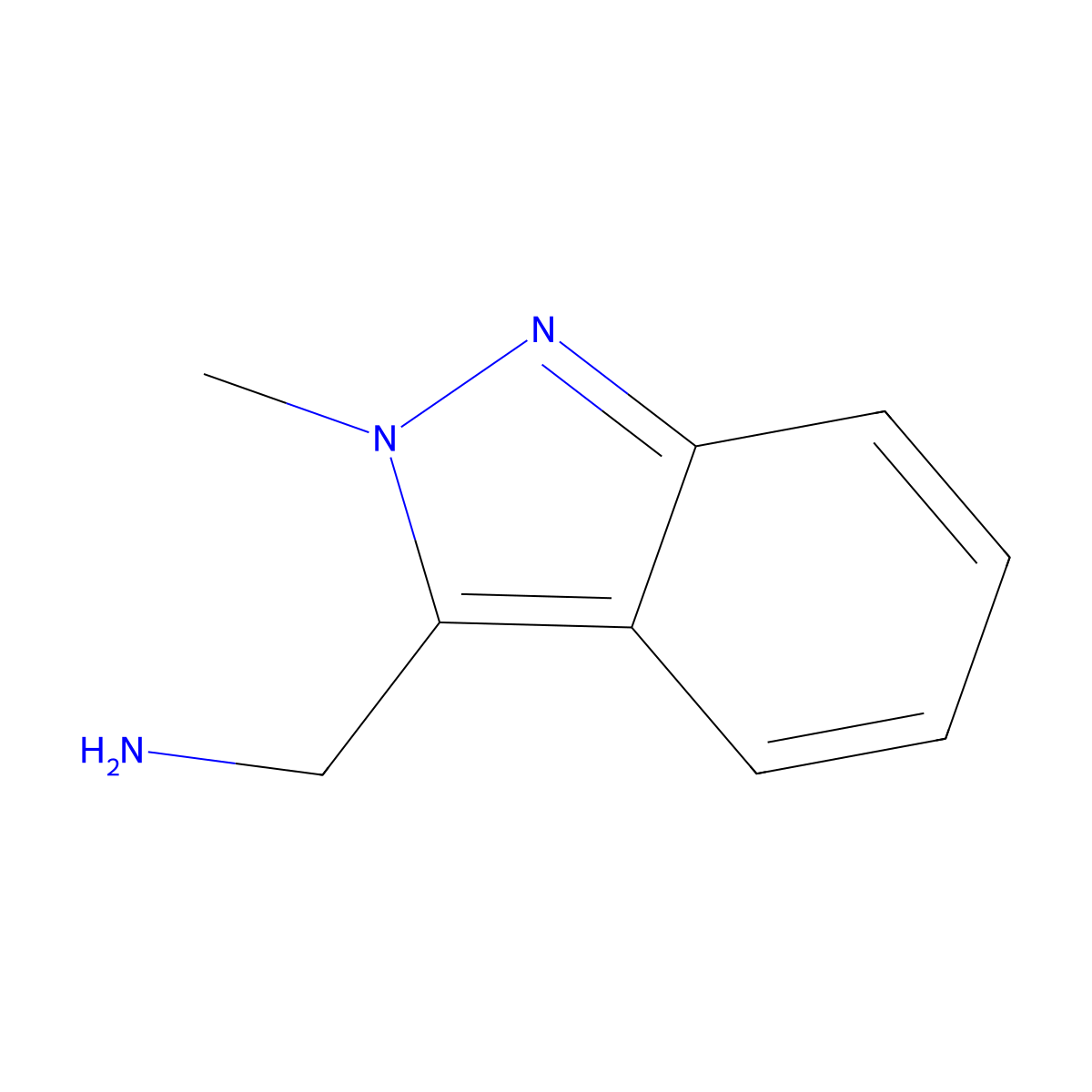 (2-Methylindazol-3-yl)methanamine molecular structure, CAS 1537509-17-3