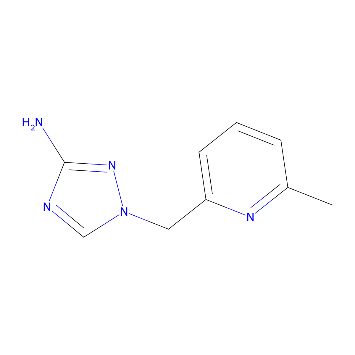 1-[(6-methylpyridin-2-yl)methyl]-1H-1,2,4-triazol-3-amine molecular structure, CAS 1537509-82-2