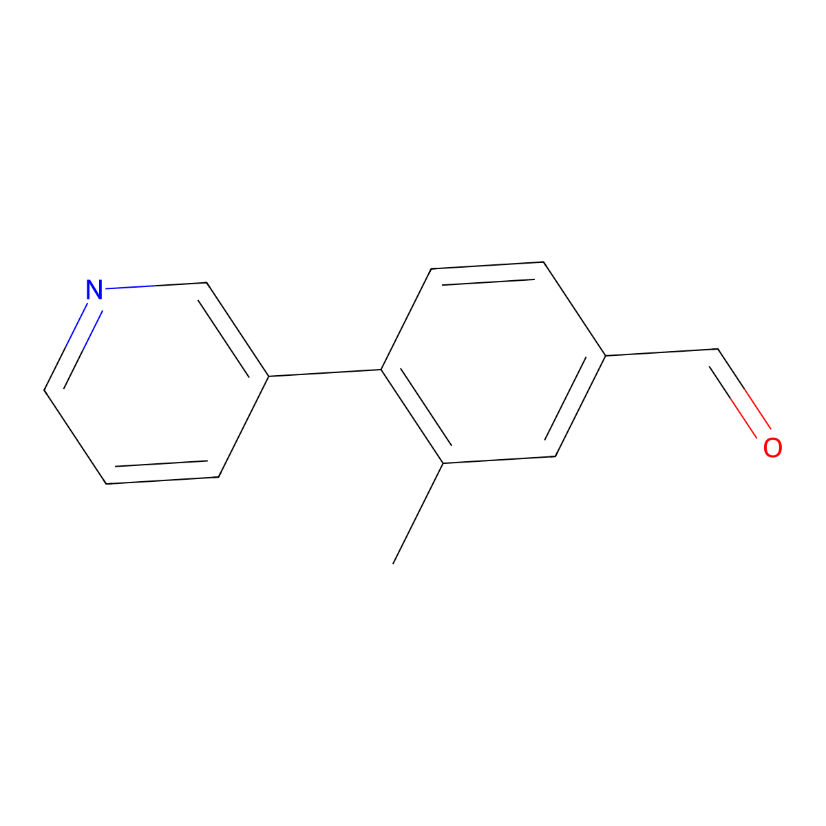 3-Methyl-4-(pyridin-3-yl)benzaldehyde molecular structure, CAS 1537511-34-4