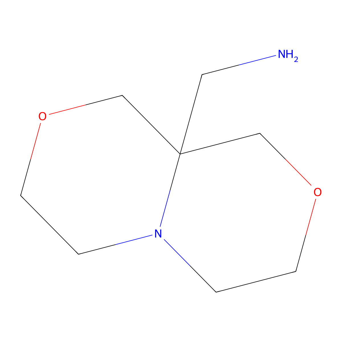 {hexahydro-1H-[1,4]oxazino[3,4-c]morpholin-9a-yl}methanamine molecular structure, CAS 1537518-84-5