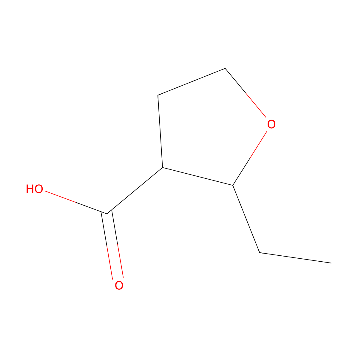 2-Ethyloxolane-3-carboxylic acid molecular structure, CAS 153756-61-7