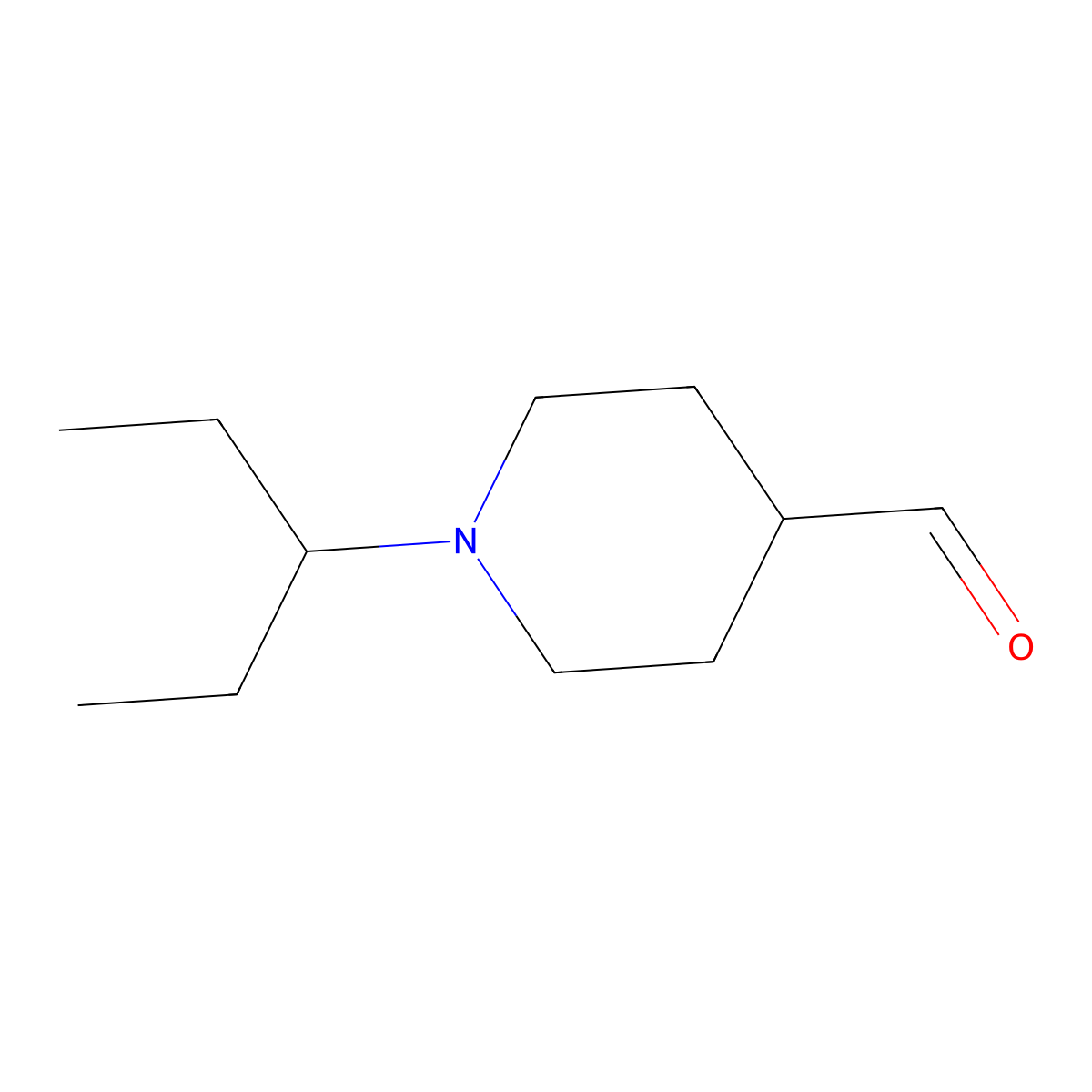 1-(Pentan-3-yl)piperidine-4-carbaldehyde molecular structure, CAS 1537565-45-9