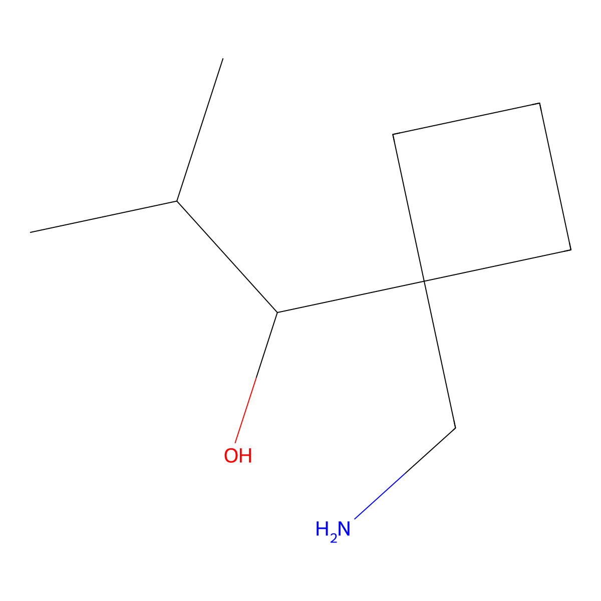 1-[1-(Aminomethyl)cyclobutyl]-2-methylpropan-1-ol molecular structure, CAS 1537565-82-4