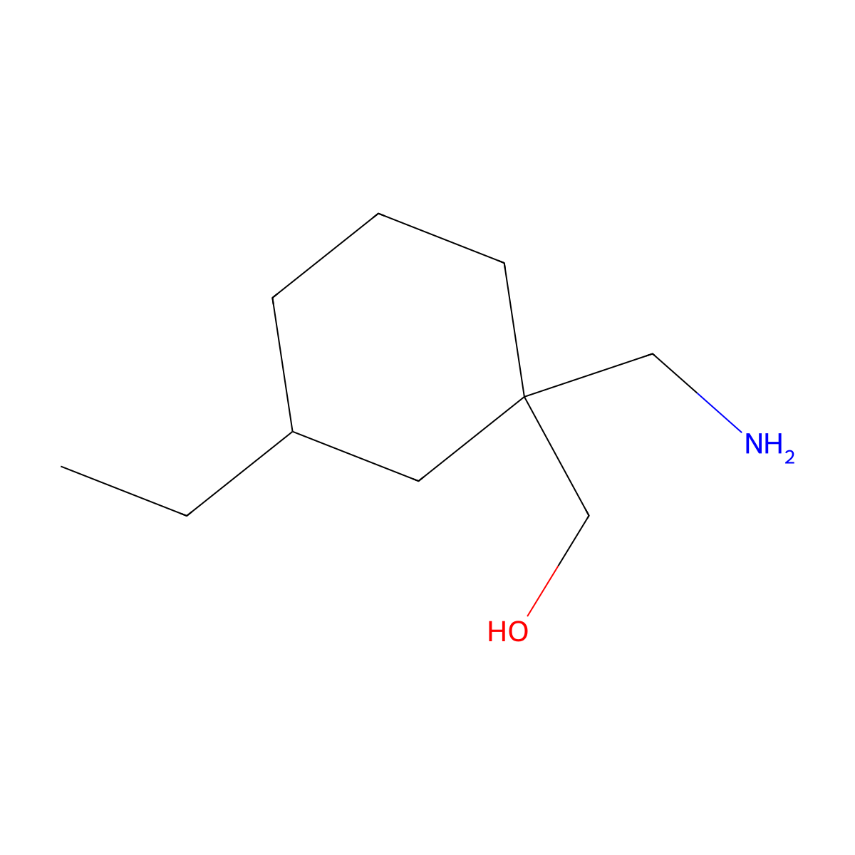 [1-(Aminomethyl)-3-ethylcyclohexyl]methanol molecular structure, CAS 1537567-05-7