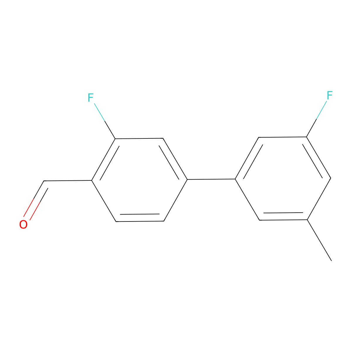3,3'-Difluoro-5'-methyl[1,1'-biphenyl]-4-carboxaldehyde molecular structure, CAS 1537569-33-7