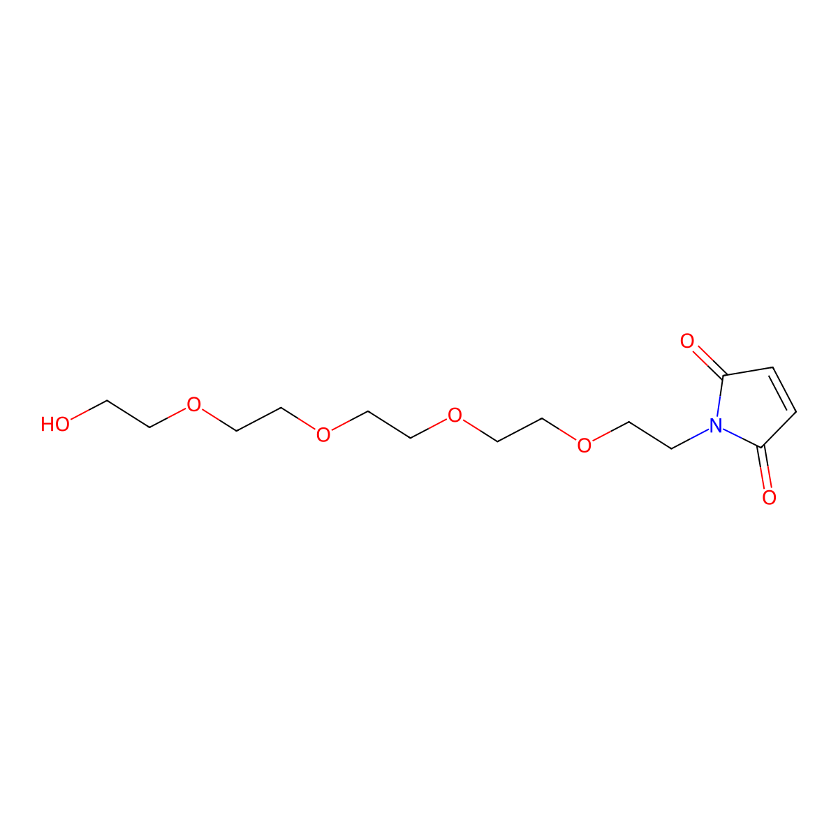 1-(14-Hydroxy-3,6,9,12-tetraoxatetradecyl)-1H-pyrrole-2,5-dione molecular structure, CAS 153758-87-3
