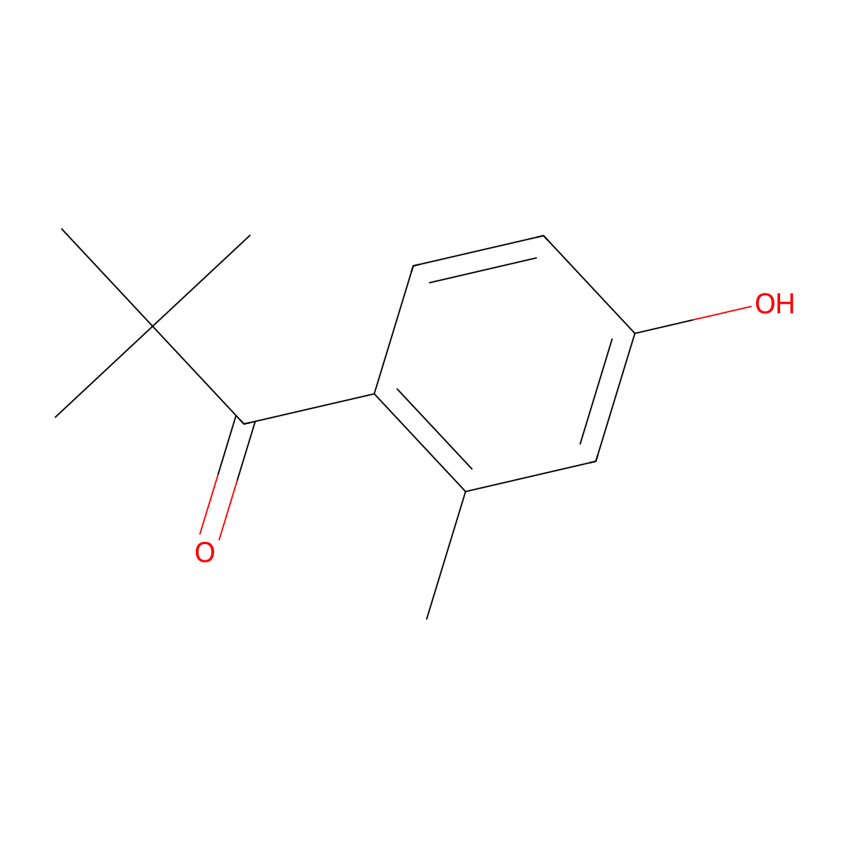 1-(4-Hydroxy-2-methylphenyl)-2,2-dimethylpropan-1-one molecular structure, CAS 1537584-93-2