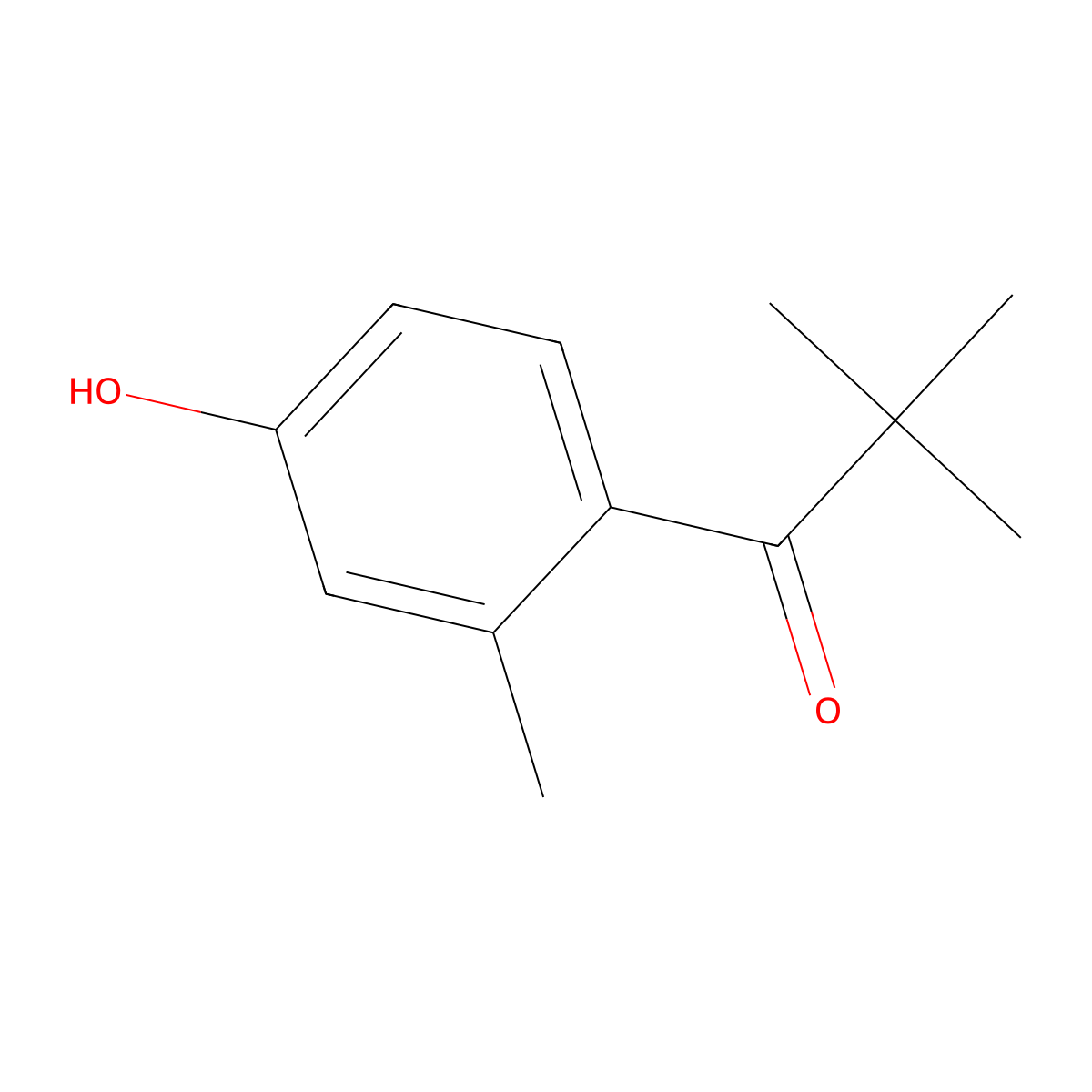1-(4-Hydroxy-2-methylphenyl)-2,2-dimethylpropan-1-one molecular structure, CAS 1537584-93-2