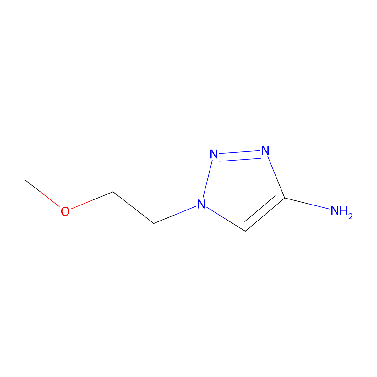 1-(2-methoxyethyl)-1H-1,2,3-triazol-4-amine molecular structure, CAS 1537592-23-6