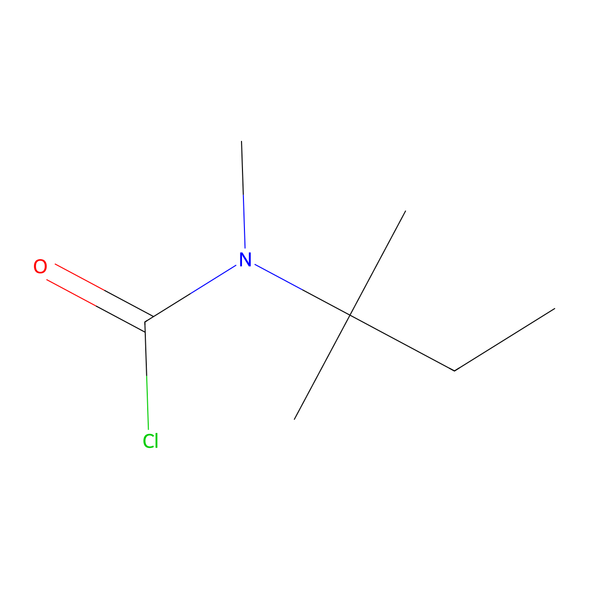 N-methyl-N-(2-methylbutan-2-yl)carbamoyl chloride molecular structure, CAS 1537605-37-0