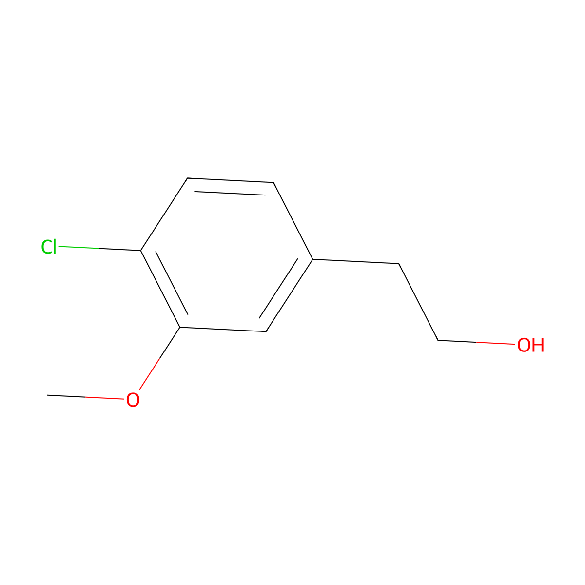 2-(4-Chloro-3-methoxyphenyl)ethan-1-OL molecular structure, CAS 1537609-10-1
