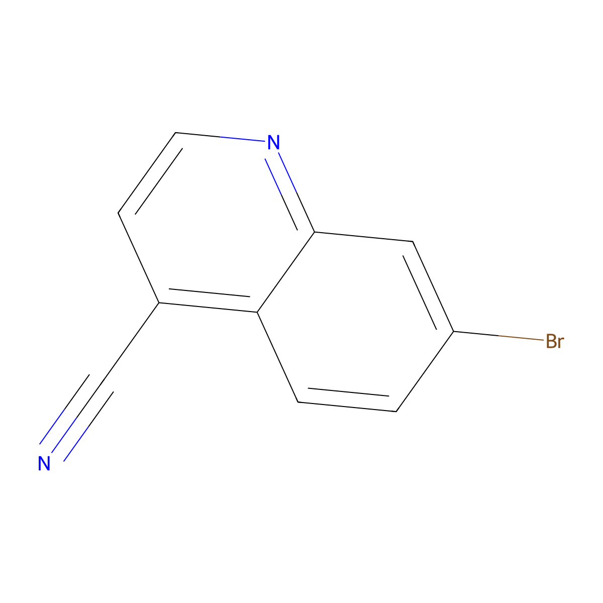 7-Bromoquinoline-4-carbonitrile molecular structure, CAS 1537610-35-7