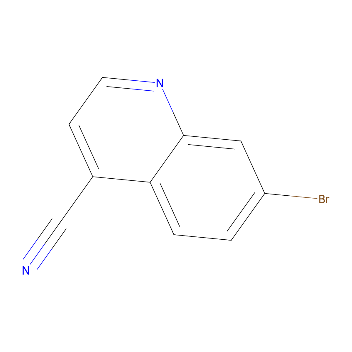 7-Bromoquinoline-4-carbonitrile molecular structure, CAS 1537610-35-7