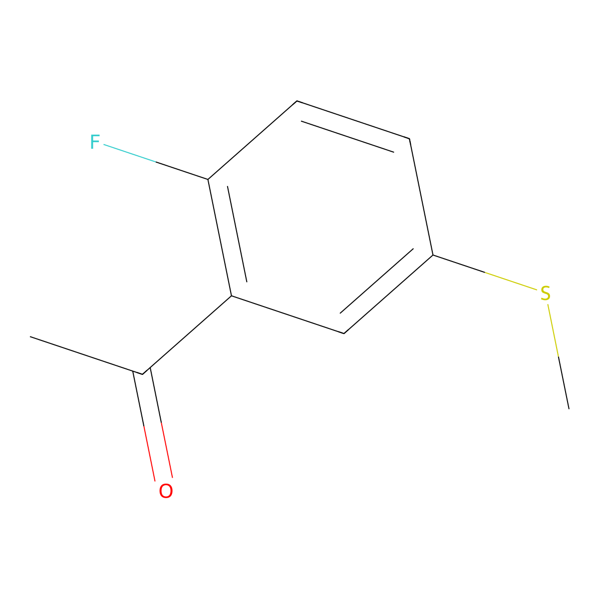 1-(2-Fluoro-5-(methylthio)phenyl)ethanone molecular structure, CAS 1537644-70-4