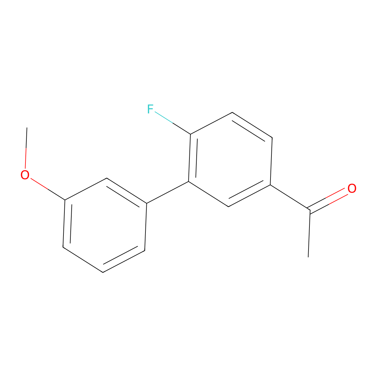 1-(6-Fluoro-3'-methoxy-[1,1'-biphenyl]-3-yl)ethanone molecular structure, CAS 1537650-36-4