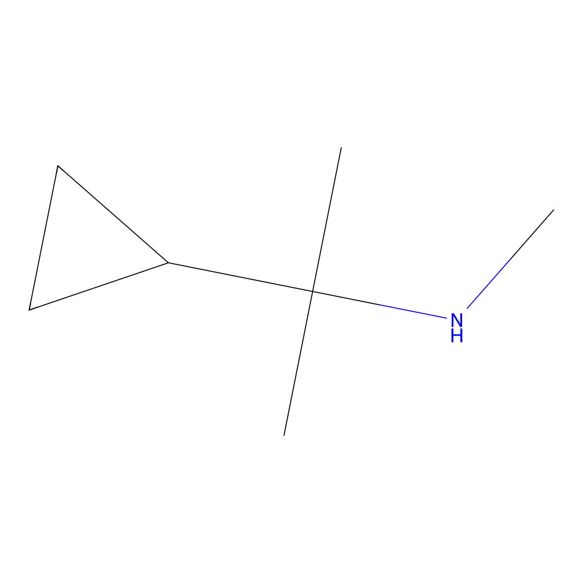 (2-Cyclopropylpropan-2-yl)(methyl)amine molecular structure, CAS 1537651-44-7