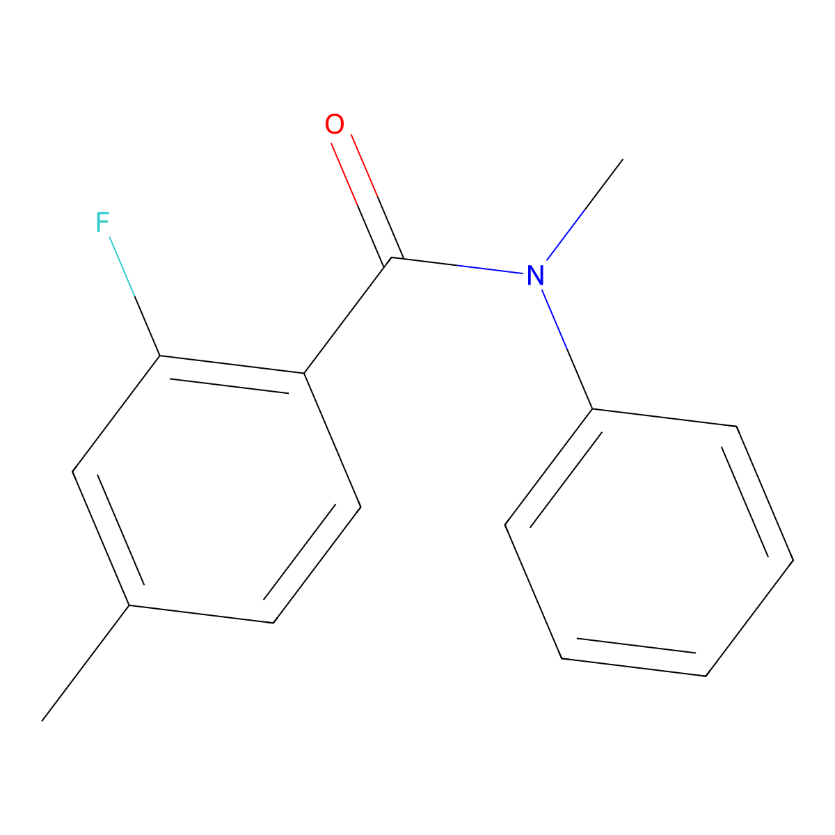 2-Fluoro-N,4-dimethyl-N-phenylbenzamide molecular structure, CAS 1537651-78-7