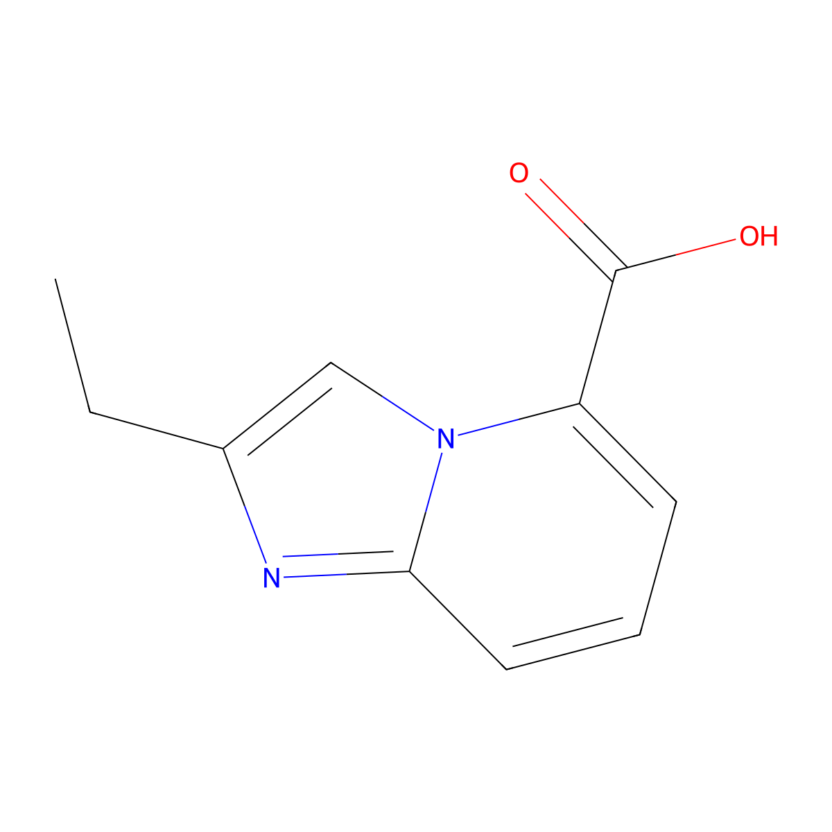 2-Ethylimidazo[1,2-a]pyridine-5-carboxylic acid molecular structure, CAS 1537653-56-7