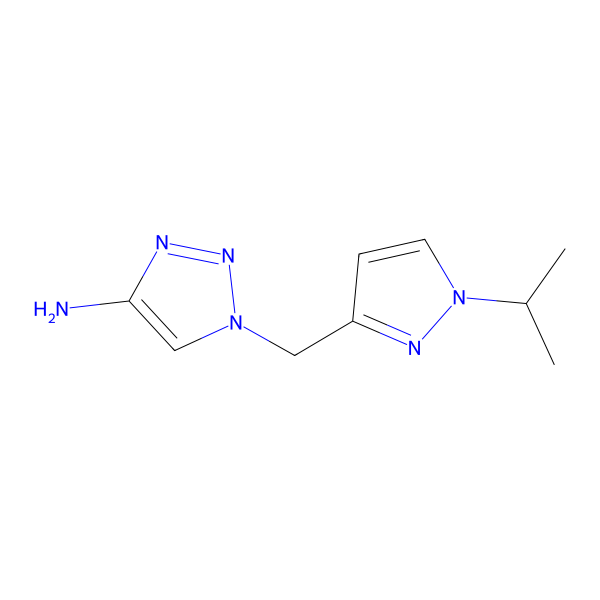 1-((1-Isopropyl-1h-pyrazol-3-yl)methyl)-1h-1,2,3-triazol-4-amine molecular structure, CAS 1537683-33-2