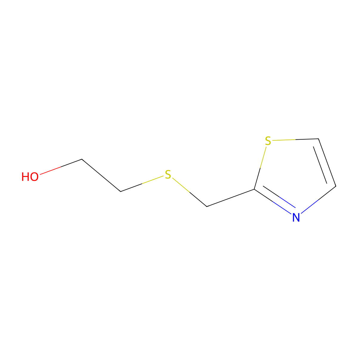 2-{[(1,3-Thiazol-2-yl)methyl]sulfanyl}ethan-1-ol molecular structure, CAS 1537687-01-6